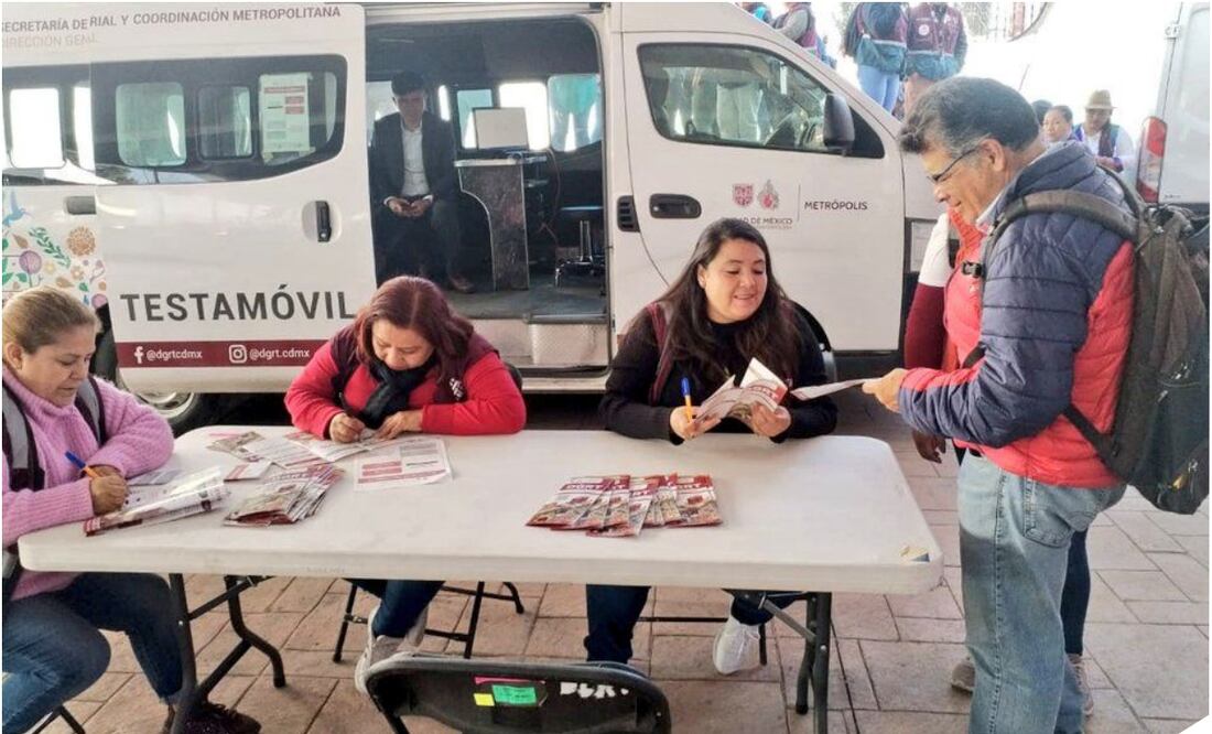 Testamóvil en CDMX. Foto: Especial