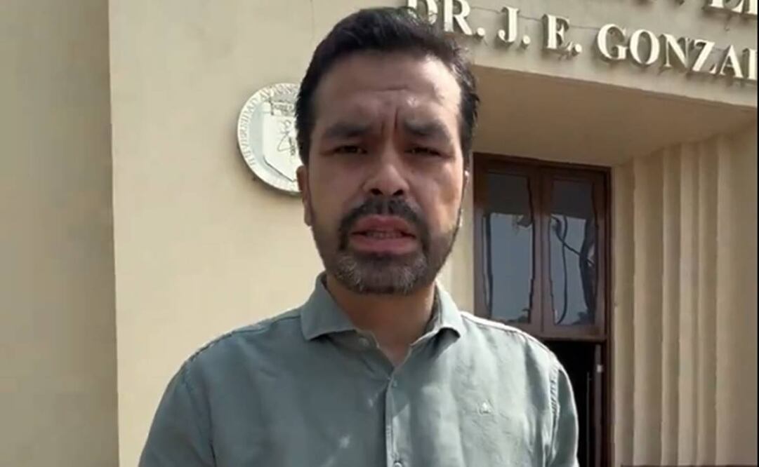 Jorge Álvarez Máynez, candidato de MC a la presidencia, da seguimiento a la atención de víctimas tras desplome de escenario durante su mitin en Monterrey / Captura de pantalla