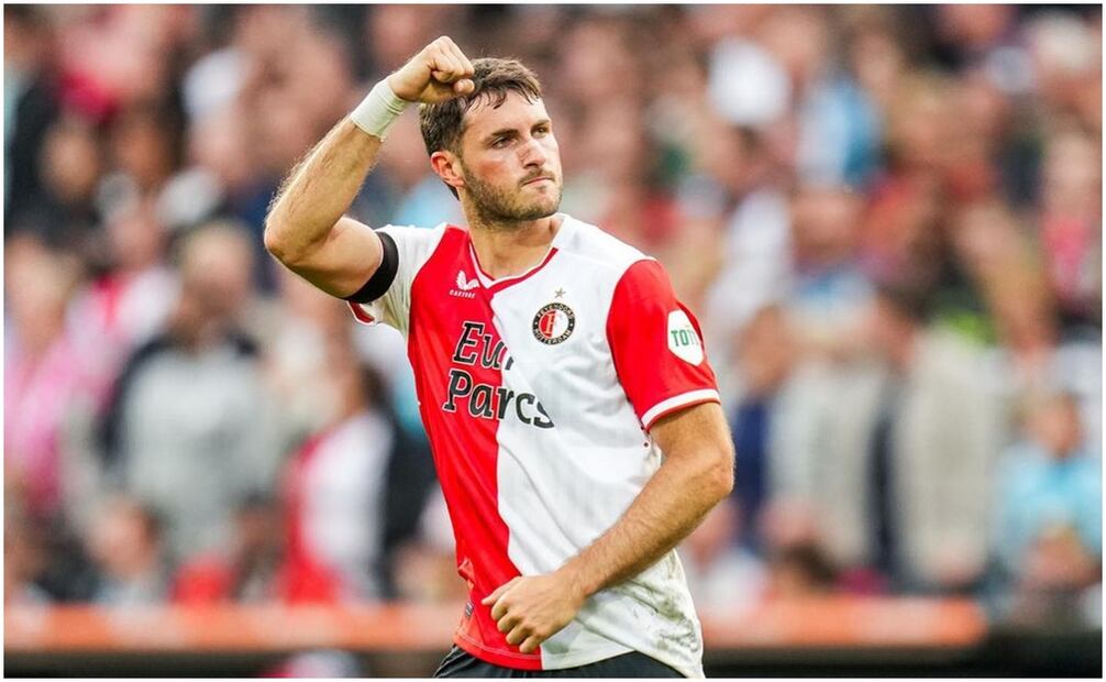 Santi Giménez festejando un gol con Feyenoord / FOTO: Instagram @feyenoord
