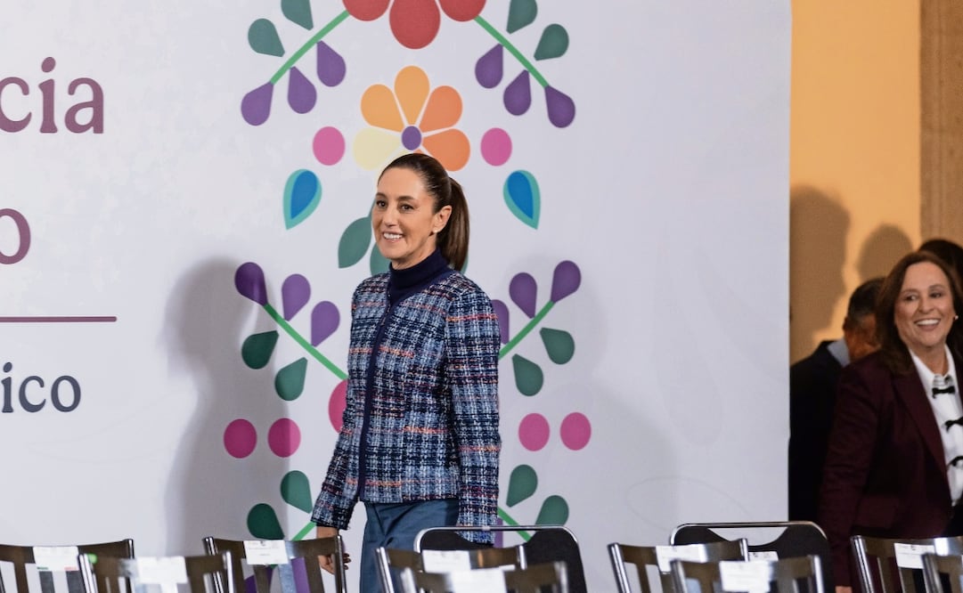 La Presidenta destacó la baja en el tráfico de fentanilo de México a EU. Foto: Hugo Salvador / EL UNIVERSAL