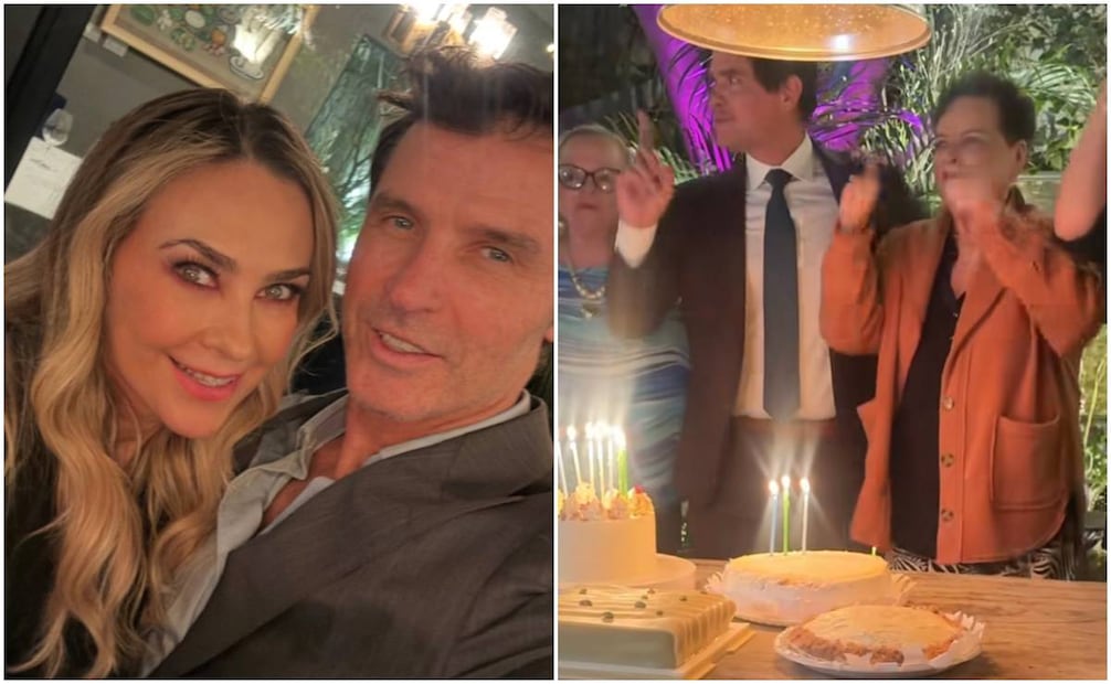 Aracely Arámbula estuvo en la fiesta de cumpleaños de Eduardo Verástegui, Leonardo García compartió las fotos en redes.