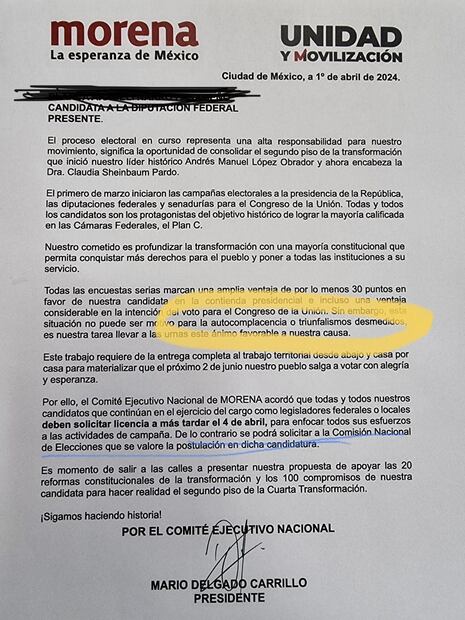 Mario Delgado envia carta a diputados de Morena. Foto: Especial