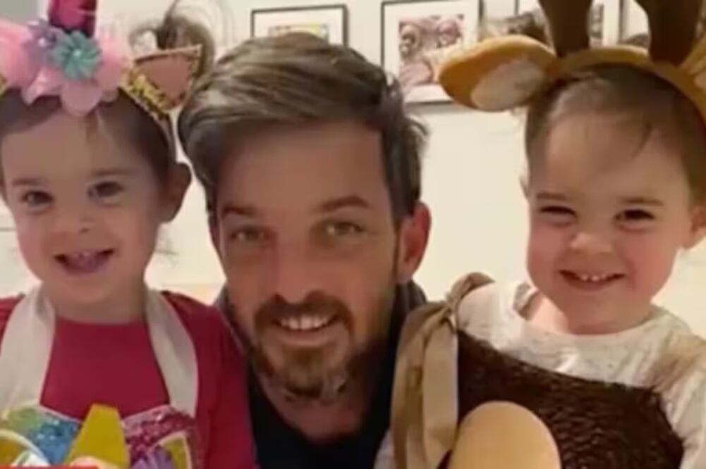 David Cunio y sus hijas, secuestrados por Hamas. FOTO: X