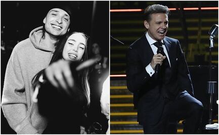 Luis Miguel saluda a Peso Pluma durante su concierto en la CDMX