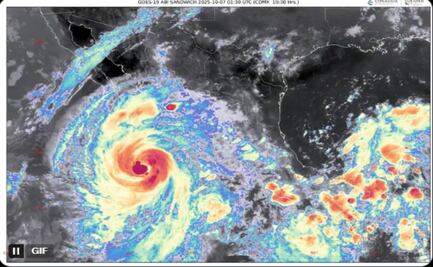 "Priscilla" se intensifica a huracán categoría 2; provocará lluvias intensas y oleaje elevado en el Pacífico mexicano