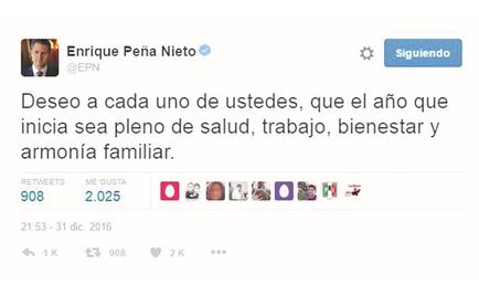Llama EPN a buscar éxito para el país en este nuevo año