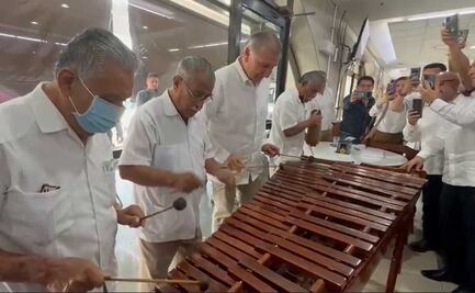 VIDEO: Adán Augusto López ahora toca la marimba en gira por Veracruz 