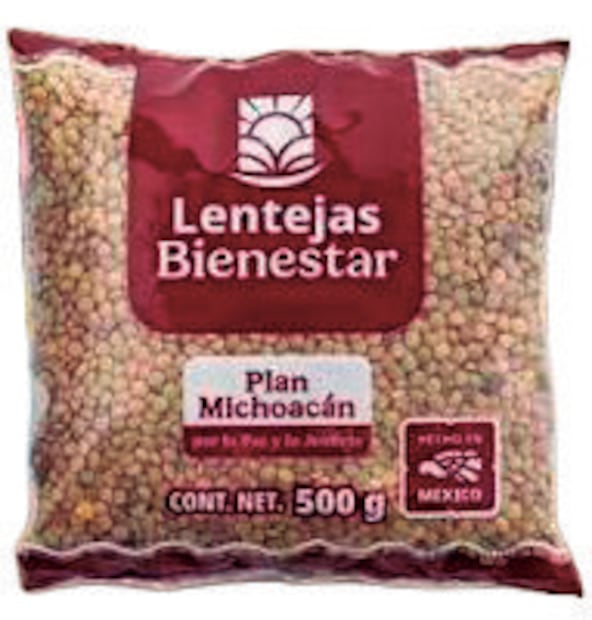 Lentejas bienestar.Lanzada en el marco del Plan Michoacán.