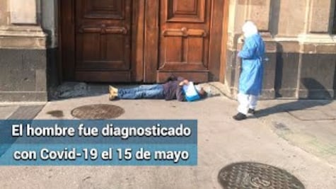 Hombre con presunto Covid-19 bloquea acceso a Palacio Nacional