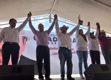 Frente PAN-PRD sería una simulación, dice AMLO en Coahuila