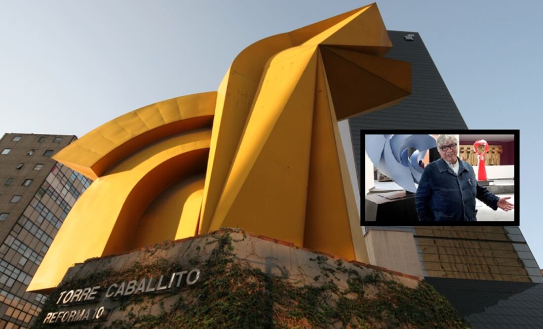 “La torre del caballito” - Photo: Fernando Villa del Ángel (back) and Enrique Carbajal “Sebastián” - Photo: File photo/EL UNIVERSAL (front)