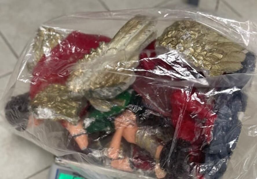 Guardia Nacional en Tamaulipas intercepta droga al interior en figuras de cerámica