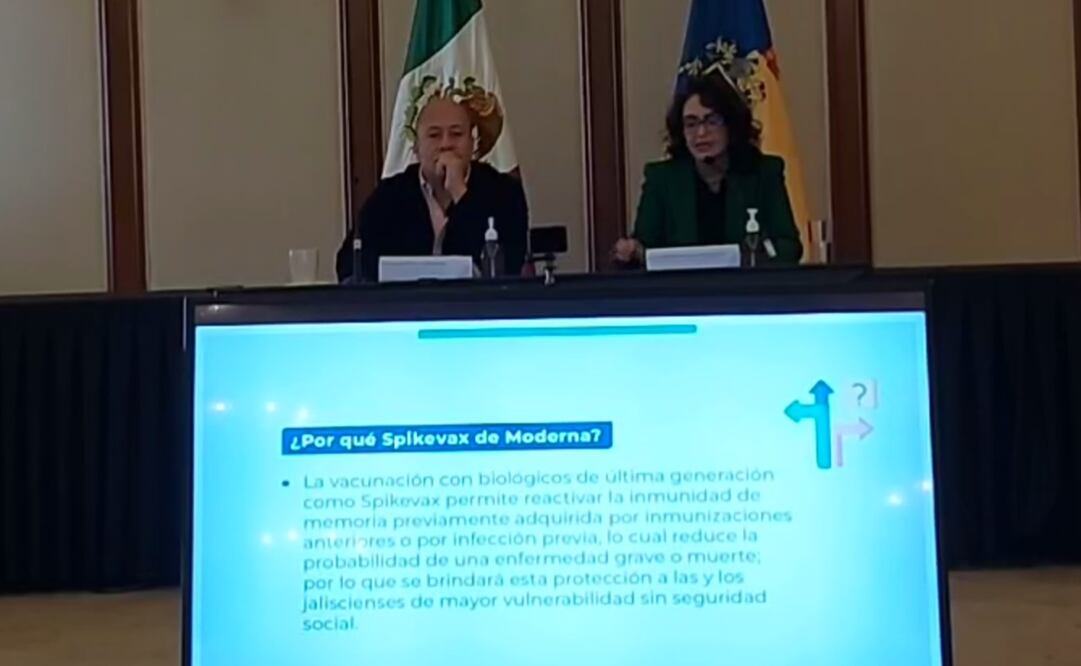 El gobierno de Jalisco invertirá 30 millones 97 mil pesos para comprar 50 mil 50 dosis de Spikevax. Foto: Captura