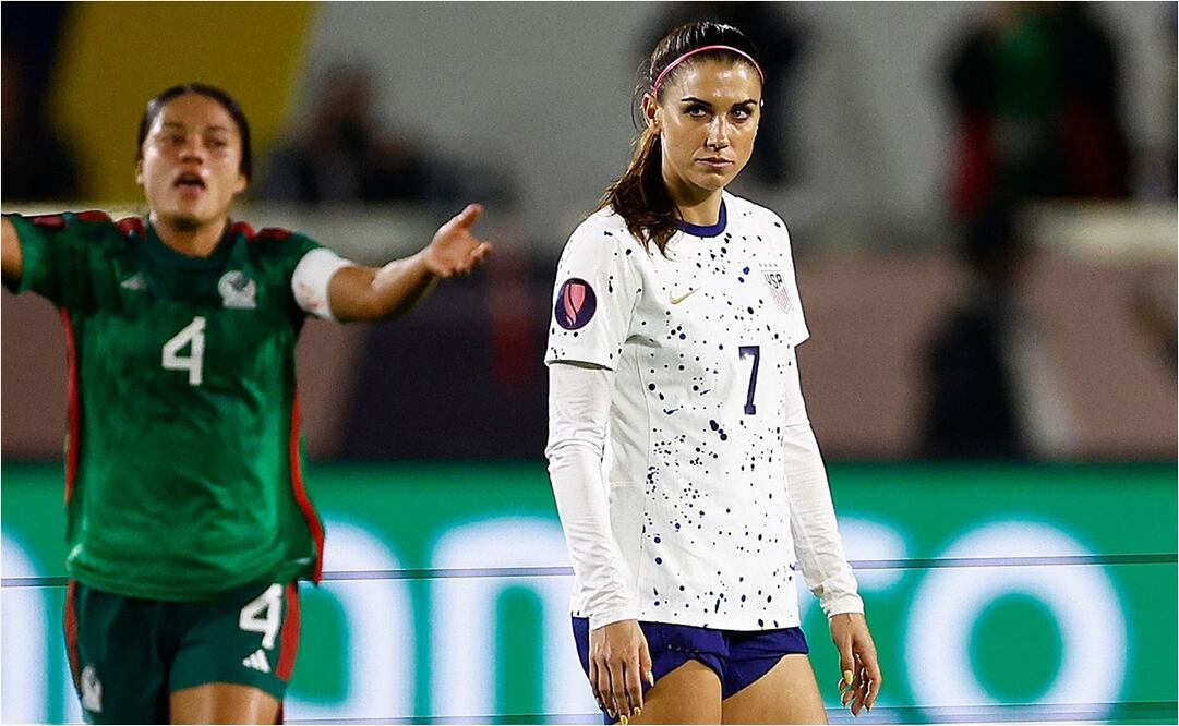 Alex Morgan en el duelo contra México. FOTO: AFP