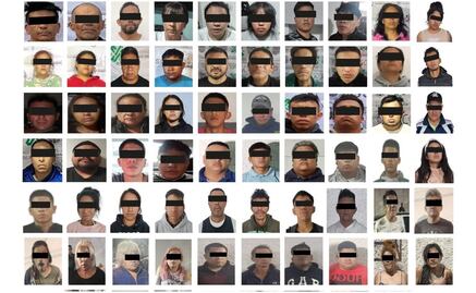 En distintos cateos en la CDMX detienen a 68 personas dedicadas al robo, extorsión y venta de droga