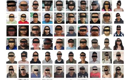 En distintos cateos en la CDMX detienen a 68 personas dedicadas al robo, extorsión y venta de droga