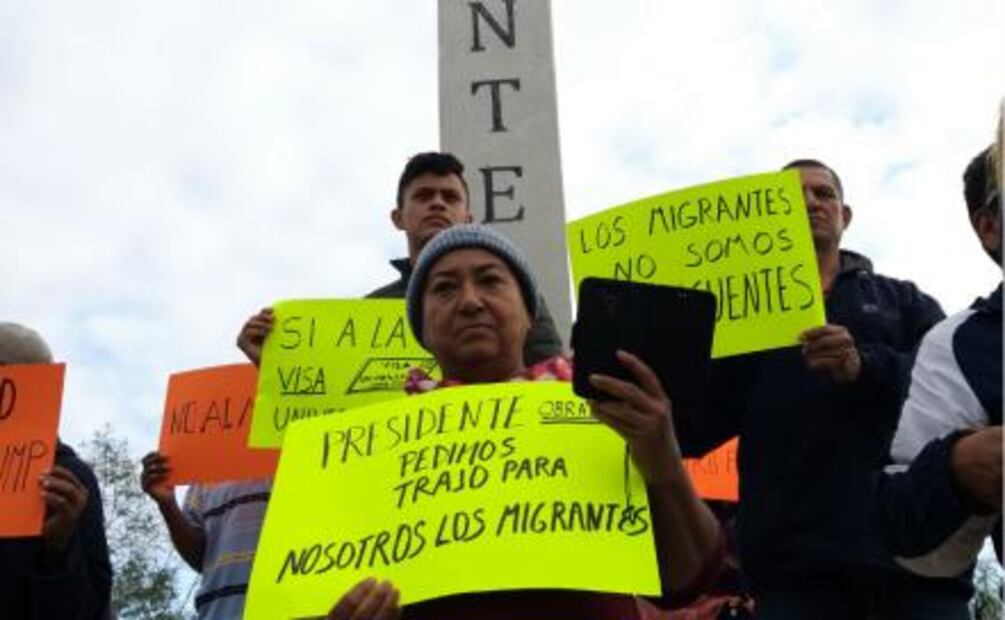 Organismos de DH de Tamaulipas protestan por visita de Trump a Texas
