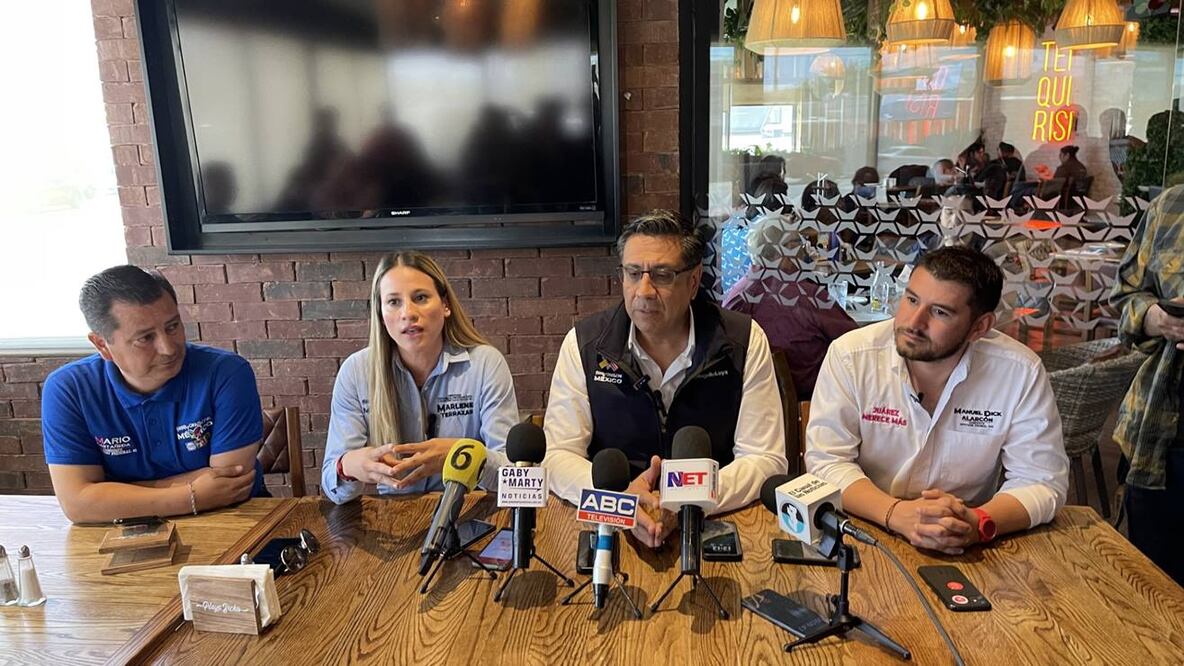 Integrantes de Fuerza y Corazón por México anuncian visita de Xóchitl Gálvez en Ciudad Juárez / Foto: Especial