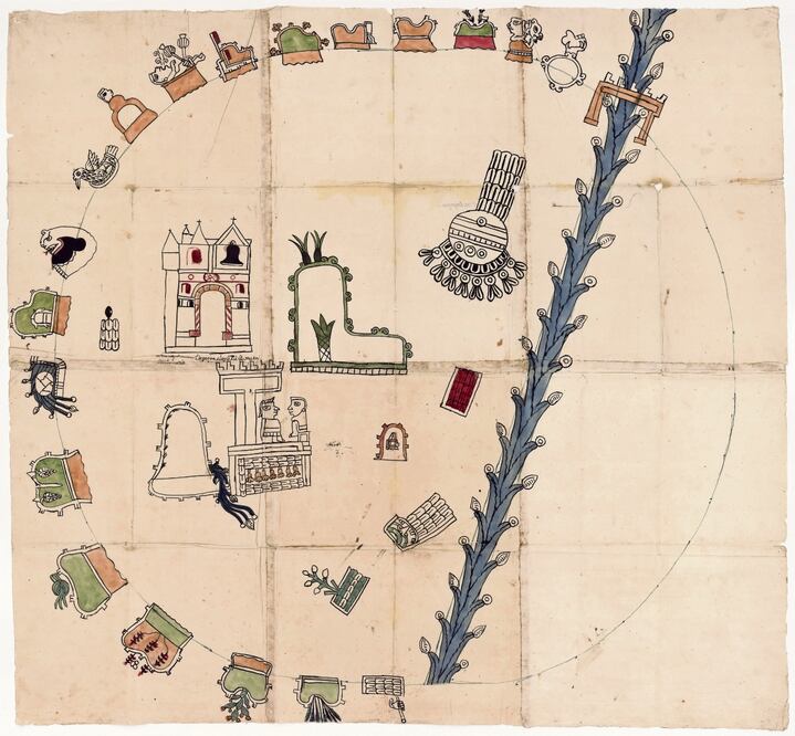 Mapa de Amoltepec, el cual pertenece a la Colección de Relaciones Geográficas. Foto: Benso Latin American Collection