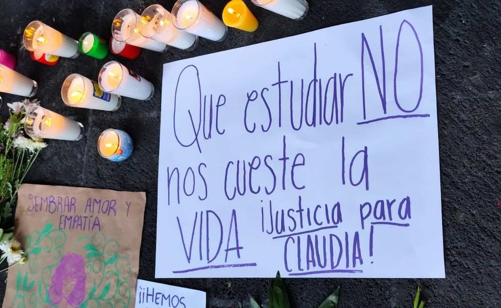 “Que estudiar no nos cueste la vida. Justicia para Claudia” y “Justicia para todas”, demandaron los estudiantes. 19/09/2026. | Foto: Justino Miranda.