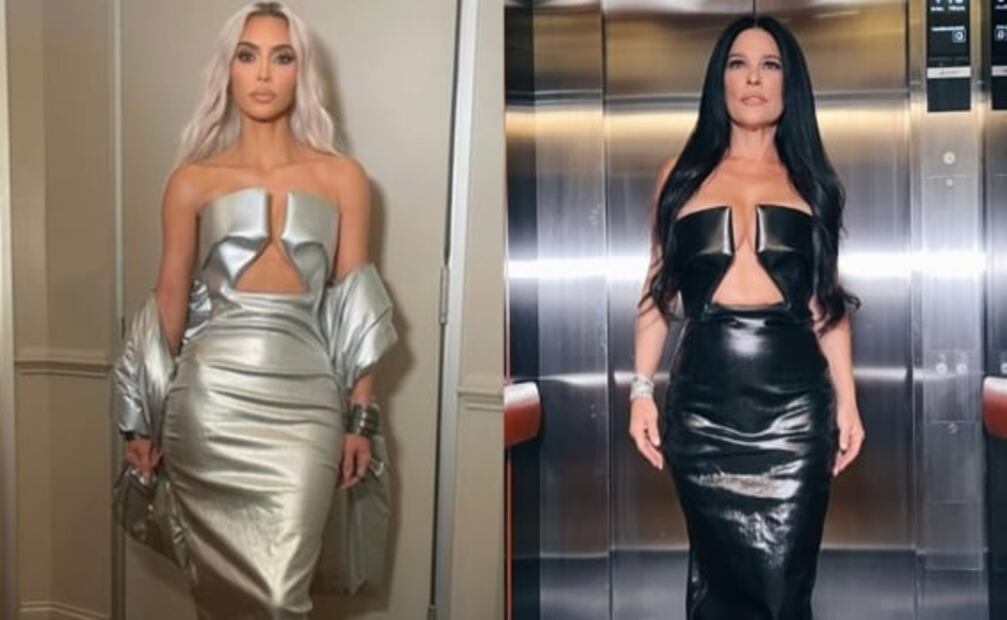 Critican a Martha Debayle por usar el mismo vestido que Kim Kardashian: "Parece Morticia" 