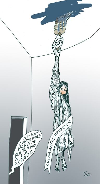 Colgada de la brocha