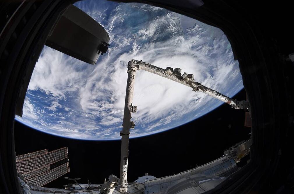 Tormenta tropical Elsa vista desde el espacio. Foto: Kathy Lueders de la NASA 