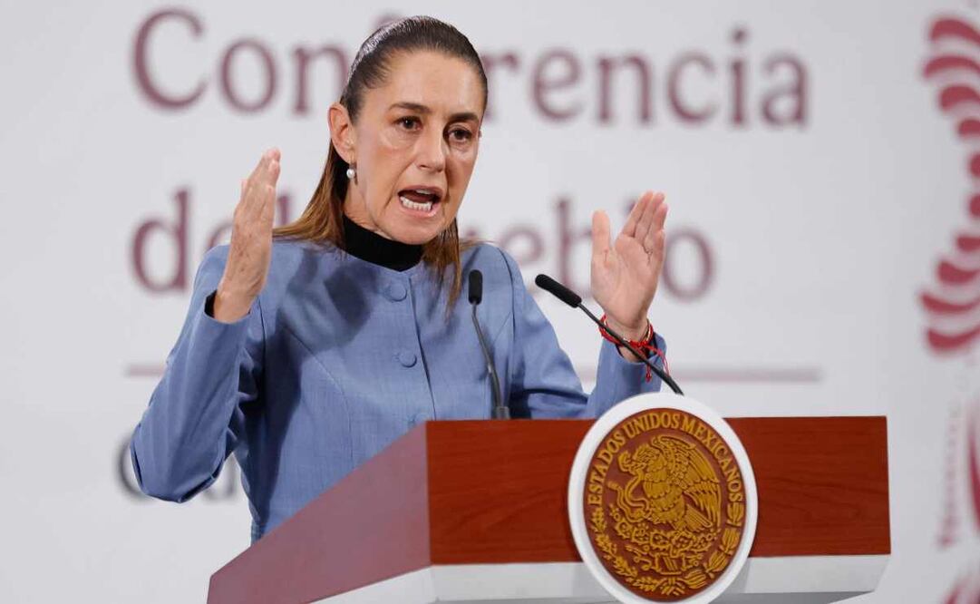 Claudia Sheinbaum, presidenta de México, durante la mañanera del 22 de septiembre del 2025. Foto: Diego Simón / EL UNIVERSAL