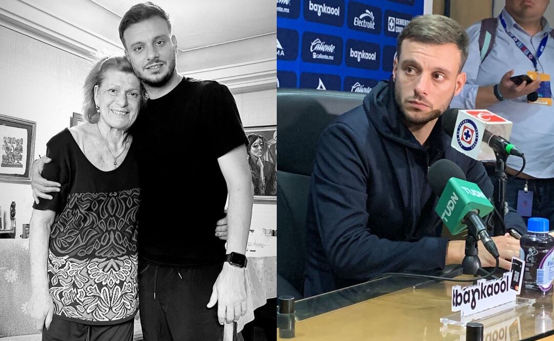 Martín Anselmi dedica el triunfo de Cruz Azul a su abuelita recién fallecida - Fotos: Captura de pantalla y Edgar Enríquez / EL UNIVERSAL