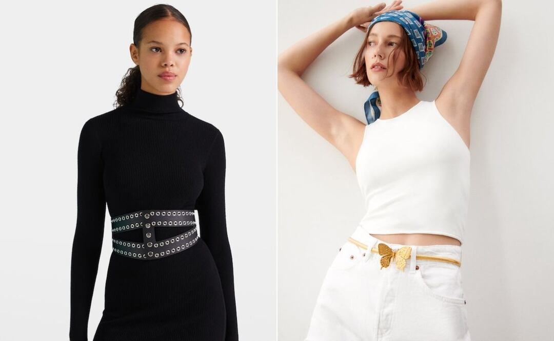 El cinturón es una pieza que puede elevar tus looks / Fotos: Bershka / Zara