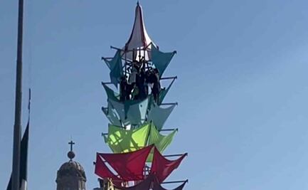 VIDEO: La razón por la que un hombre quiso arrojarse de una estructura en el Zócalo