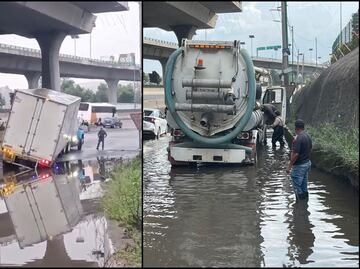 Reparan mega bache en la México-Querétaro en el que cayeron decenas de autos, a la altura de Perinorte