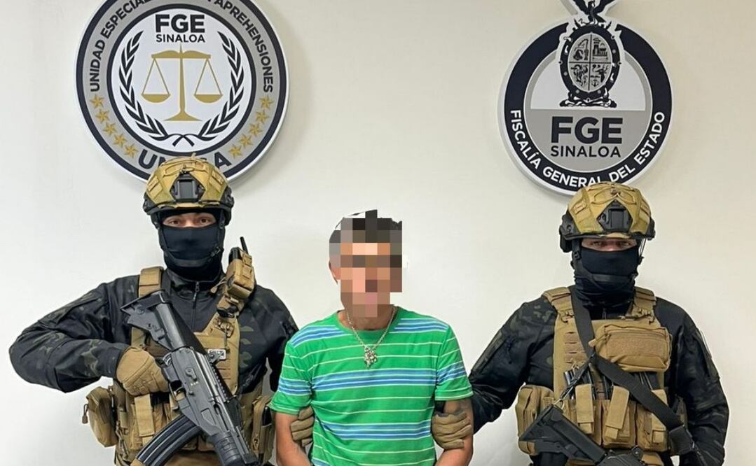Detenido por robo a banco en Sinaloa. Foto: Especial