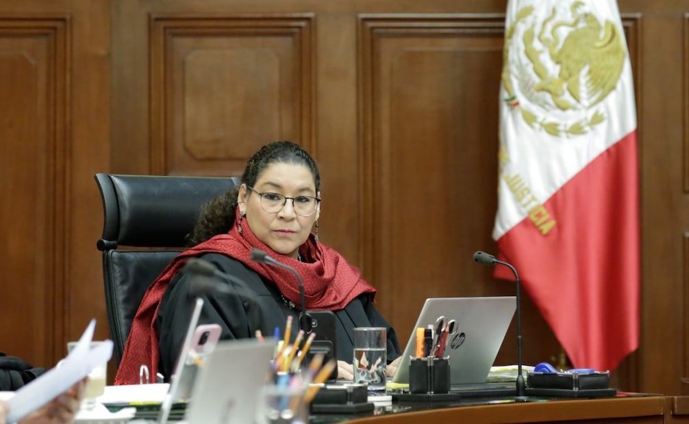 Ministra Lenia Batres Guadarrama en sesión del pleno de la Suprema Corte de Justicia de la Nación este 2 de marzo de 2026. Foto: Especial