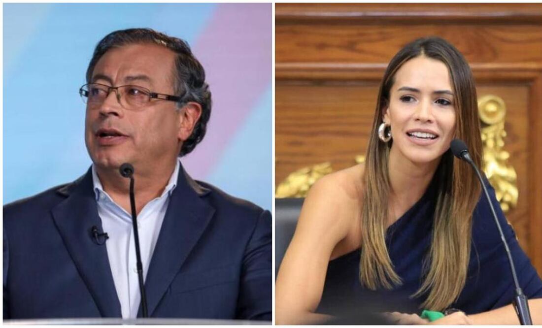 El presidente colombiano Gustavo Petro y la representante María Fernanda Carrascal dieron por cierto un video de 'The Crown'. FOTO: Archivo