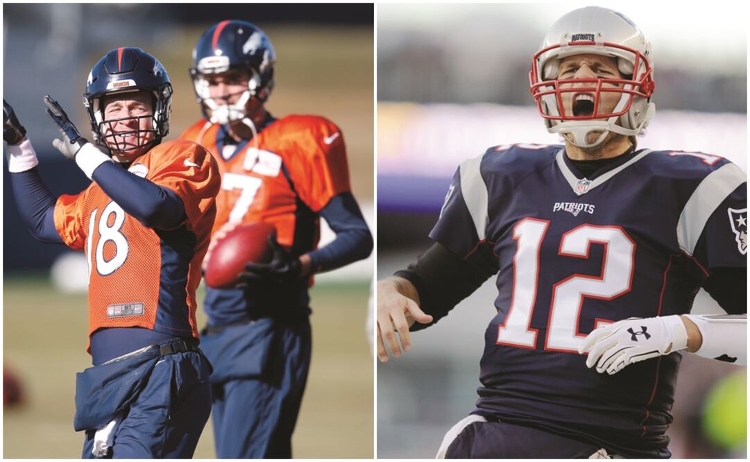 Peyton Manning y Tom Brady volverán a ser el centro de atención en la final de la AFC (CHARLES KRUPA. AP)