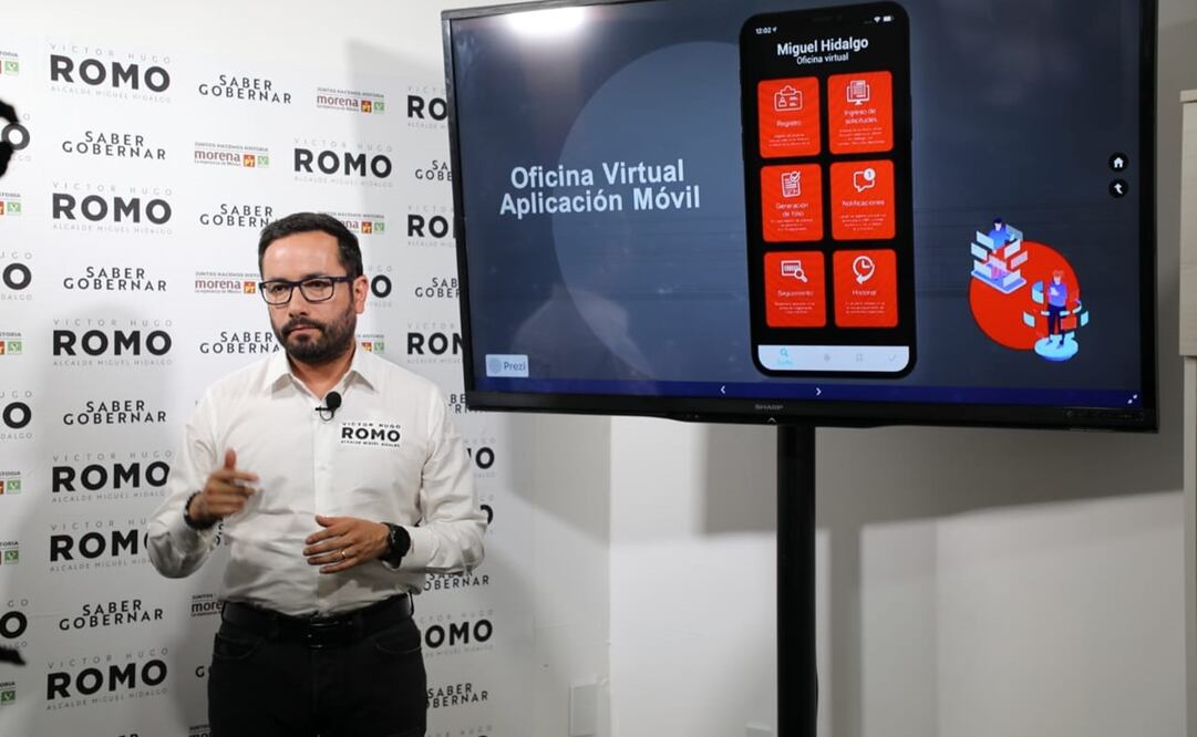 El abanderado de Morena, PT y PVEMS puntualizó que se trata de una oficina virtual, en la cual los vecinos podrán ingresar cualquier solicitud desde un catálogo de trámites y servicios. Foto: Especial