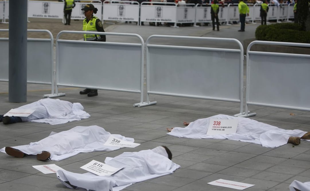 Protesta por asesinatos de líderes sociales colombianos (Foto: EFE)