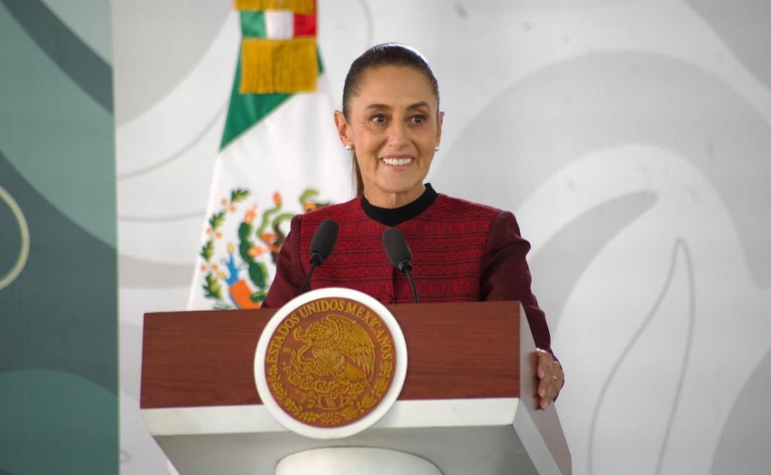 Presidenta Claudia Sheinbaum Pardo durante su conferencia desde Tijuana, Baja California (30/01/2026). Foto: Aimee Melo / EL UNIVERSAL