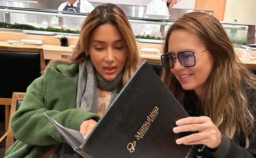 Yolanda Andrade y su hermana Marilé en Los Ángeles, donde la conductora acudió para pedir una segunda opinión sobre sus problemas de salud.