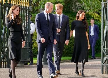 Muerte de reina Isabel II provoca "milagro": Meghan, Kate Middleton, Guillermo y Harry reaparecen juntos en homenaje