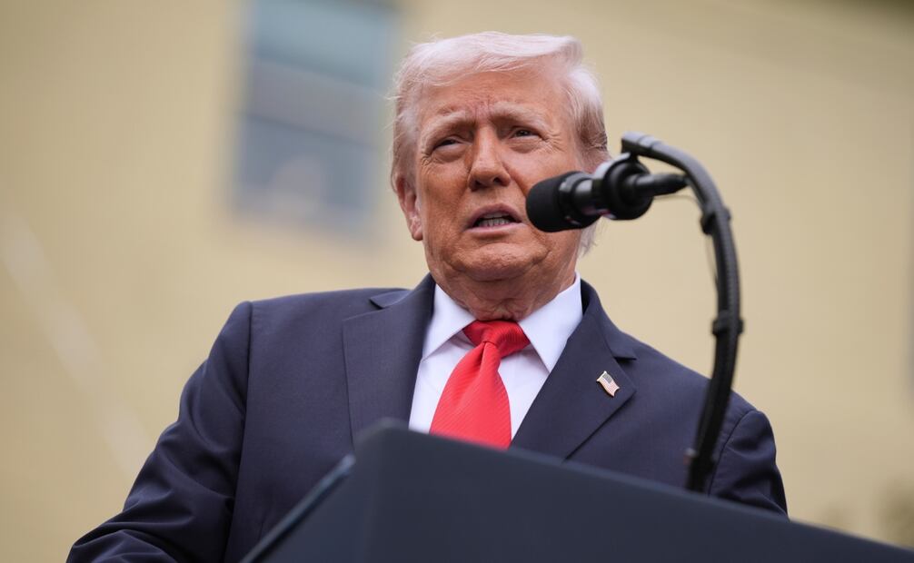 El presidente Donald Trump habla durante una ceremonia para conmemorar el 24º aniversario de los ataques del 11 de septiembre, el jueves 11 de septiembre de 2025, en el Pentágono en Washington. Foto: AP
