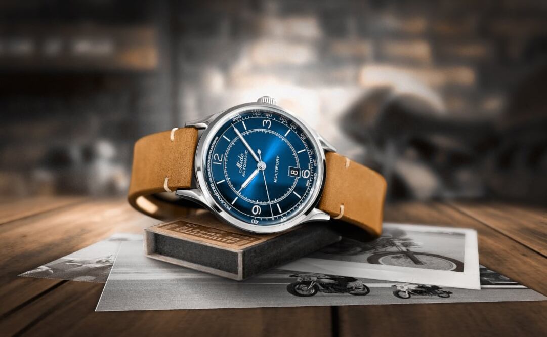 Multifort Patrimony despliega funciones horas, minutos, segundos y fecha gracias a su calibre automático Mido 80.