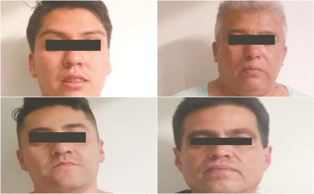 Los sujetos que quedaron detenidos son Irving “N”, Jorge Alejandro “N”, Daniel “N” y Alejandro “N”. Fotos: ESPECIAL
