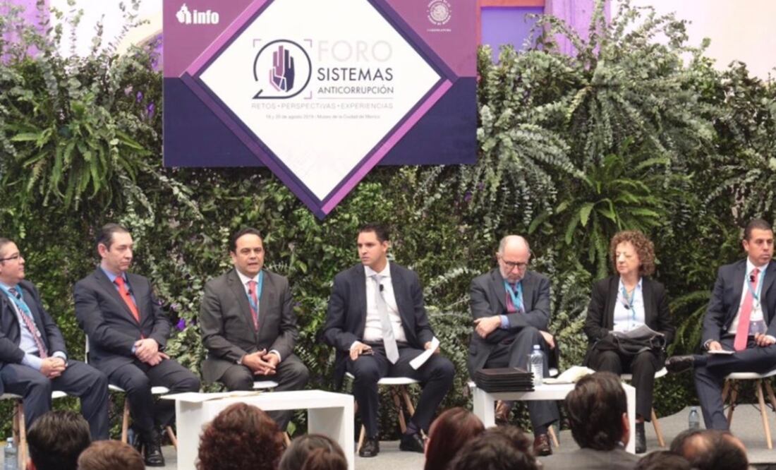 "Foro Sistemas Anticorrupción: retos, perspectivas y experiencias". Foto: Twitter @INAImexico