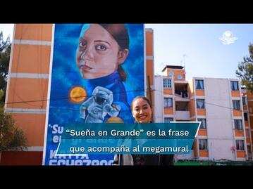 Dedican mural en Iztapalapa a Katya Echazarreta, la primera mexicana en ir al espacio
