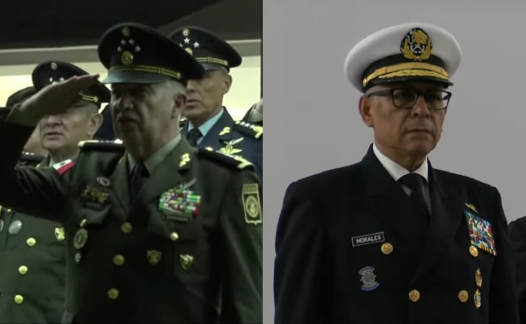 General Ricardo Trevilla Trejo y Almirante Raymundo Pedro Morales. Fotos: tomadas de video