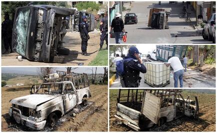 Pobladores queman vehículos de “chupaductos” en Puebla