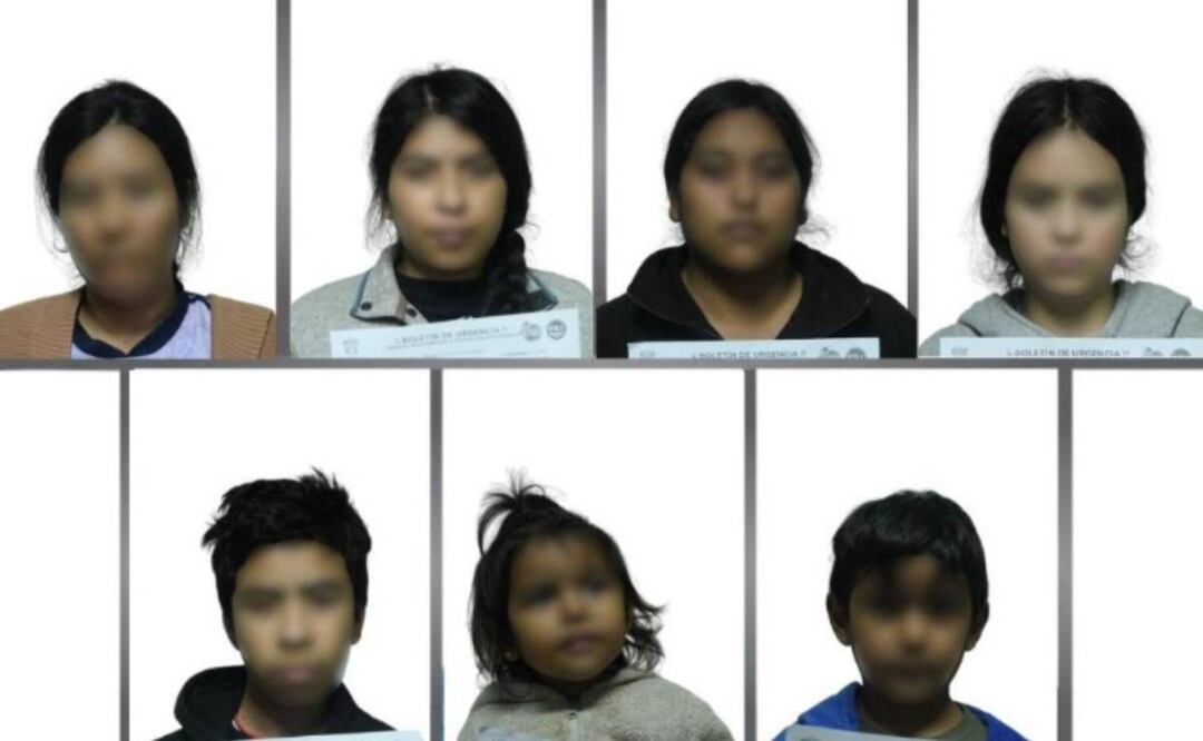 La totalidad de las personas localizadas pertenecen a un mismo núcleo familiar. Tres de ellas son mujeres y cuatro son menores de edad. Foto: Especial/El Universal