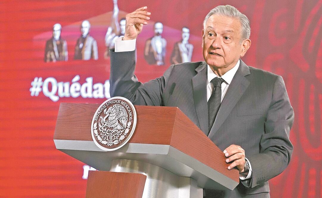 El presidente Andrés Manuel López Obrador, des-de Palacio Nacional, ha lanzado reiteradas críticas a los organismos electorales como el INE y el TEPJF. Foto: ARCHIVO EL UNIVERSAL